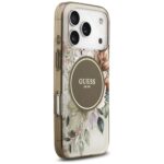 Guess IML Flower & Tonal Circle MagSafe case for iPhone 17 Pro brown - imagine 4