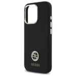 Guess GUHCP16XM4DGPK iPhone 16 Pro Max 6.9" black hardcase Silicone Logo Strass 4G - imagine 6