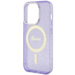 Guess GUHMP14XHCMCGU iPhone 14 Pro Max 6.7" purple hardcase Glitter Gold MagSafe - imagine 6