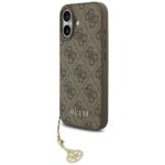 Guess 4G Charms Collection MagSafe case for iPhone 17 brown