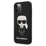 Karl Lagerfeld KLHCP12LSLFKBK iPhone 12 Pro Max  6,7" hardcase black Silicone Iconic - imagine 2
