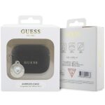 Guess GUAP2PGEHCDK AirPods Pro 2 (2022/2023) cover black Fixed Glitter Heart Diamond Charm - imagine 4