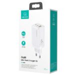 USAMS Wall Charger MT 2xUSB-C + USB GaN 65W T33 PD (only head) Fast Charging white CC110TC02 (US-CC) - imagine 9
