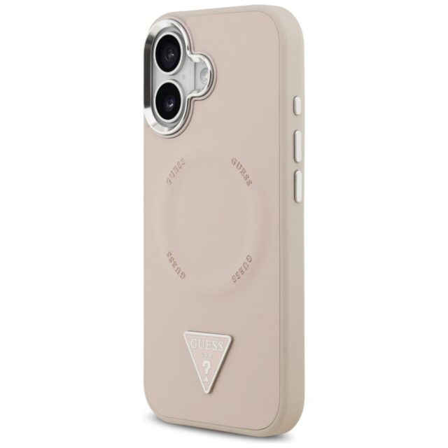 Guess Triangle Logo MagSafe Case for iPhone 17 Pink - imagine 2