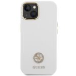 Guess GUHCP15SM4DGPH iPhone 15 / 14 / 13 6.1" white hardcase Silicone Logo Strass 4G - imagine 3