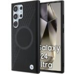 Case BMW BMHMS24L23RTPK S24 Ultra S928 black hardcase Signature Leather Half Textured & Circle MagSa