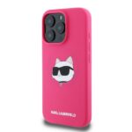 Karl Lagerfeld KLHMP16XSCHPPLF iPhone 16 Pro Max 6.9" fuschia hardcase Silicone Choupette Head - imagine 3