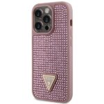 Guess GUHCP14LHDGTPP iPhone 14 Pro 6.1" pink hardcase Rhinestone Triangle - imagine 2