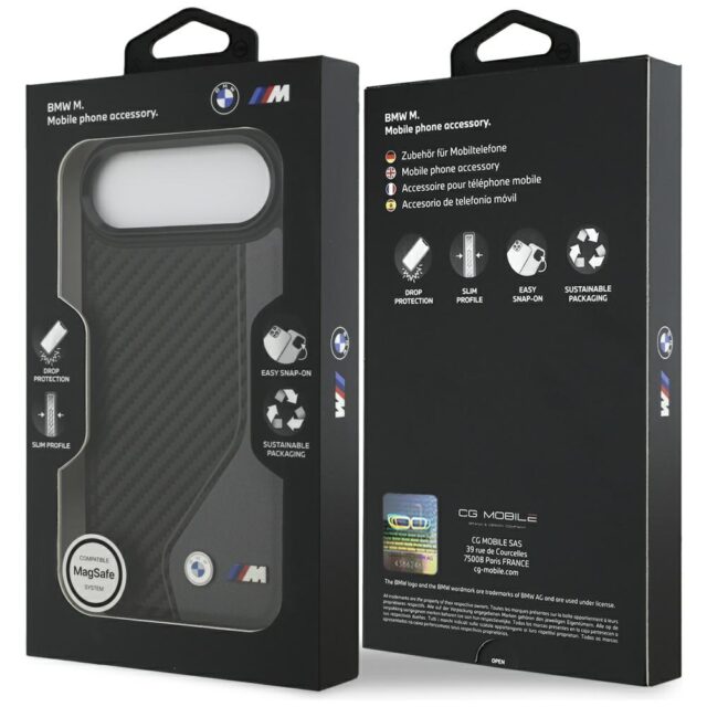 Case BMW M Carbon Logo MagSafe for iPhone 17 Air anthracite - imagine 8