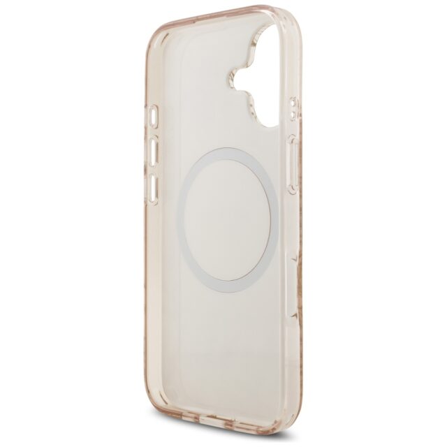 Guess IML Flowers Electro Pearl Strap MagSafe Case for iPhone 17 Pink - imagine 7