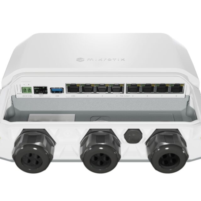 MikroTik RB5009UPr+S+OUT | Router | 7x RJ45 1000Mb/s PoE, 1x RJ45 2.5Gb/s PoE, 1x SFP+, 1x USB 3.0, IP66 - imagine 4