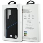 Case BMW Leather Textured and Smooth MagSafe for Samsung Galaxy S25 Ultra black - imagine 8