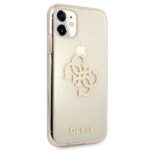 Guess GUHCN61PCUGL4GGO iPhone 11 6,1"/ Xr gold hard case Glitter 4G Big Logo - imagine 4