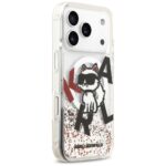 Karl Lagerfeld Liquid Glitter Choupette Logo MagSafe Case for iPhone 17 Pro Clear - imagine 4