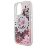 Guess GUHMP16SLFMWTP iPhone 16 6.1" pink hardcase Liquid Glitter Flower MagSafe - imagine 6