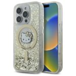 Hello Kitty HKHMP16LLGDIH iPhone 16 Pro 6.3" white gold hardcase Liquid Glitter Fever M