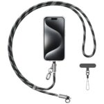 Usams SJ746 30W USB-C to Lightning 1.2m Black Phone Lanyard with Charging Cable