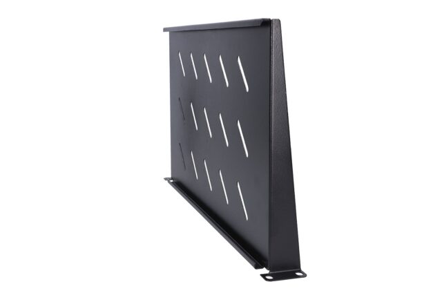 Extralink 1U 350mm Black | Shelf | 19", for wall cabinets - imagine 4
