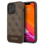 Guess GUHCP13LG4GLBR iPhone 13 Pro / 13 6,1" brown hard case 4G Stripe Collection
