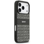 Case DKNY Repeat Texture Pattern with    Tonal Stripe for iPhone 17 Pro Max black - imagine 4