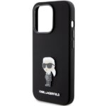 Karl Lagerfeld KLHCP15XSMHKNPK iPhone 15 Pro Max 6.7" black Silicone Ikonik Metal Pin - imagine 6