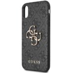 Guess GUHCPX4GMGGR iPhone X/XS grey hardcase 4G Big Metal Logo - imagine 6