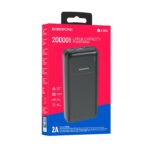 Borofone BJ16A Cube 20000mAh Black | Powerbank | Power bank, 2x USB - imagine 4