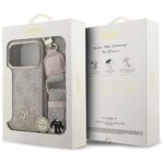 Case Guess 4G Strass Logo & Big Strap    Metal Buttons MagSafe for iPhone 17 Pro pink - imagine 9