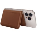 Magnetic RFID wallet UNIQ Lyden DS stand phone caramel - imagine 3