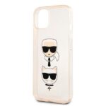 Karl Lagerfeld KLHCP13MKCTUGLGO iPhone 13 / 14 / 15 6,1" gold hardcase Glitter Karl`s & Choupette - imagine 6