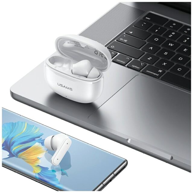 USAMS E05 TWS earphones Bluetooth 6.0 wireless white - imagine 3