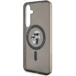 Karl Lagerfeld KLHMS24MHGKCNOK S24+ S926 black hardcase IML Karl&Choupette Glitter MagSafe - imagine 6