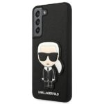 Karl Lagerfeld KLHCS22SOKPK S901 S22 black hardcase Saffiano Ikonik Karl`s Patch - imagine 2