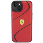 Ferrari FEHCP15SPTWR iPhone 15 / 14 / 13 6.1" red hardcase Twist Metal Logo - imagine 3