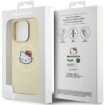 Hello Kitty HKHMP15LPGHCKD iPhone 15 Pro 6.1" Gold Hardcase Leather Kitty Head MagSafe - imagine 8