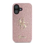 Guess GUHCP16MHG4SGP iPhone 16 Plus 6.7" pink hardcase Fixed Glitter Big 4G - imagine 3