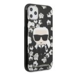 Karl Lagerfeld KLHCN58FLFBBK iPhone 11 Pro black Flower Ikonik Karl - imagine 5