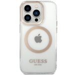 Guess GUHMP15LHTRMD iPhone 15 Pro 6.1" gold hard case Metal Outline Magsafe - imagine 3