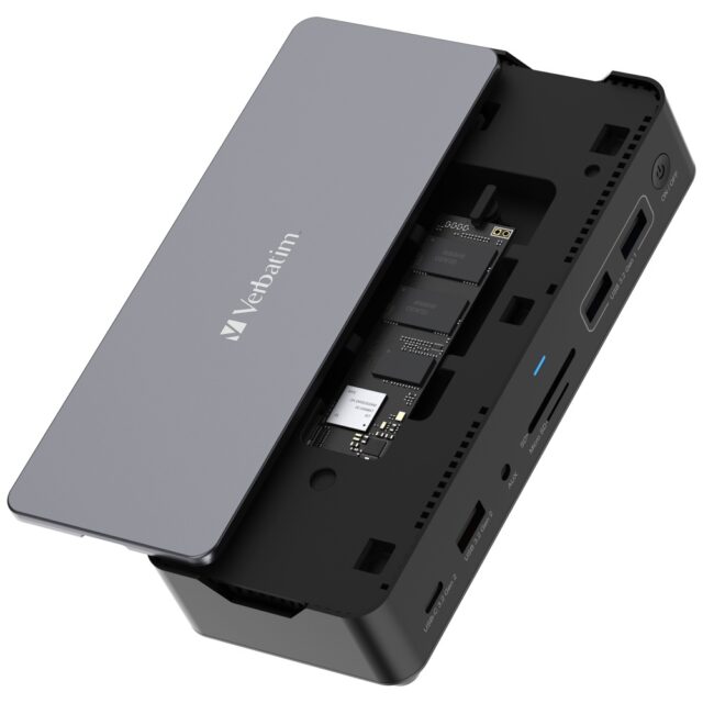 Adapter Verbatim docking station USB-C Pro 15in1 2xHDMI/1xRJ45/4xUSB-A/3xUSB-C/1xSD/1xmicroSD/1xAudi - imagine 7