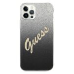 Guess GUHCP12LPCUGLSBK iPhone 12 Pro Max 6,7" black hardcase Glitter Gradient Script - imagine 3