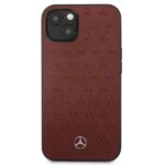 Mercedes MEHCP13SPSQRE iPhone 13 mini 5,4" red hardcase Leather Stars Pattern - imagine 3