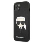 Karl Lagerfeld KLHCP13MSAKHBK iPhone 13 / 14 / 15 6,1" black hardcase Saffiano Ikonik Karl`s Head - imagine 2