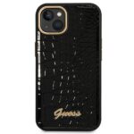 Guess GUHCP14MHGCRHK iPhone 14 Plus / 15 Plus 6.7" black hardcase Croco Collection - imagine 3