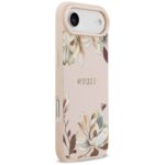 Guess Grained Flowers Classic Logo MagSafe Case for iPhone Air Pink - imagine 4