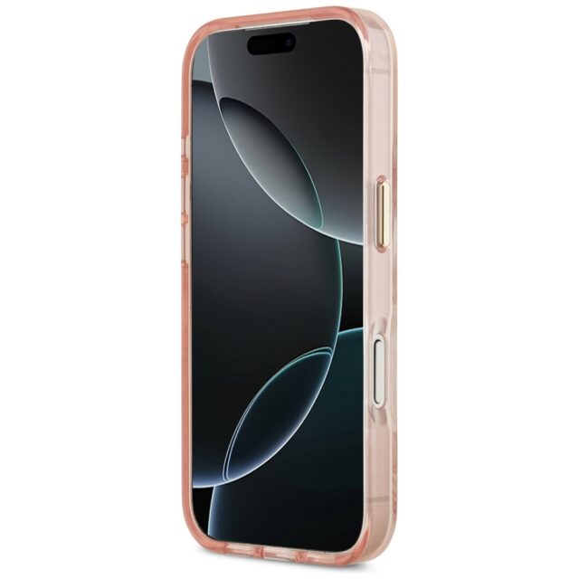Guess Jungle Tonal Triangle MagSafe Case for iPhone 17 Pro Pink - imagine 5