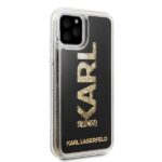 Karl Lagerfeld KLHCN58KAGBK iPhone 11Pro black Karl logo Glitter - imagine 5