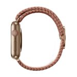 UNIQ Aspen Strap Apple Watch 44/42/45 mm Series 1/2/3/4/5/6/7/8/SE/SE2/SE3 Braided grapefruit pin - imagine 3