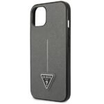 Guess GUHCP14MPSATLG iPhone 14 Plus/ 15 Plus 6.7" silver hardcase SaffianoTriangle Logo - imagine 6