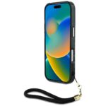 Case Guess HC IML Leopard Triangle Cord Strap for iPhone 16 MagSafe black - imagine 4