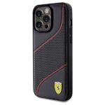 Ferrari FEHCP15XPWAK iPhone 15 Pro Max 6.7" black hardcase Perforated Waves Metal Logo - imagine 2